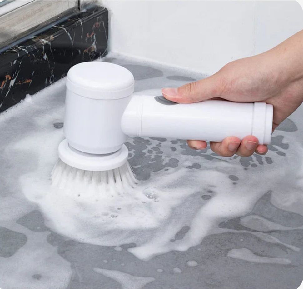 Cepillo 5 en 1 CleanMax + Soporte de pared sin agujeros