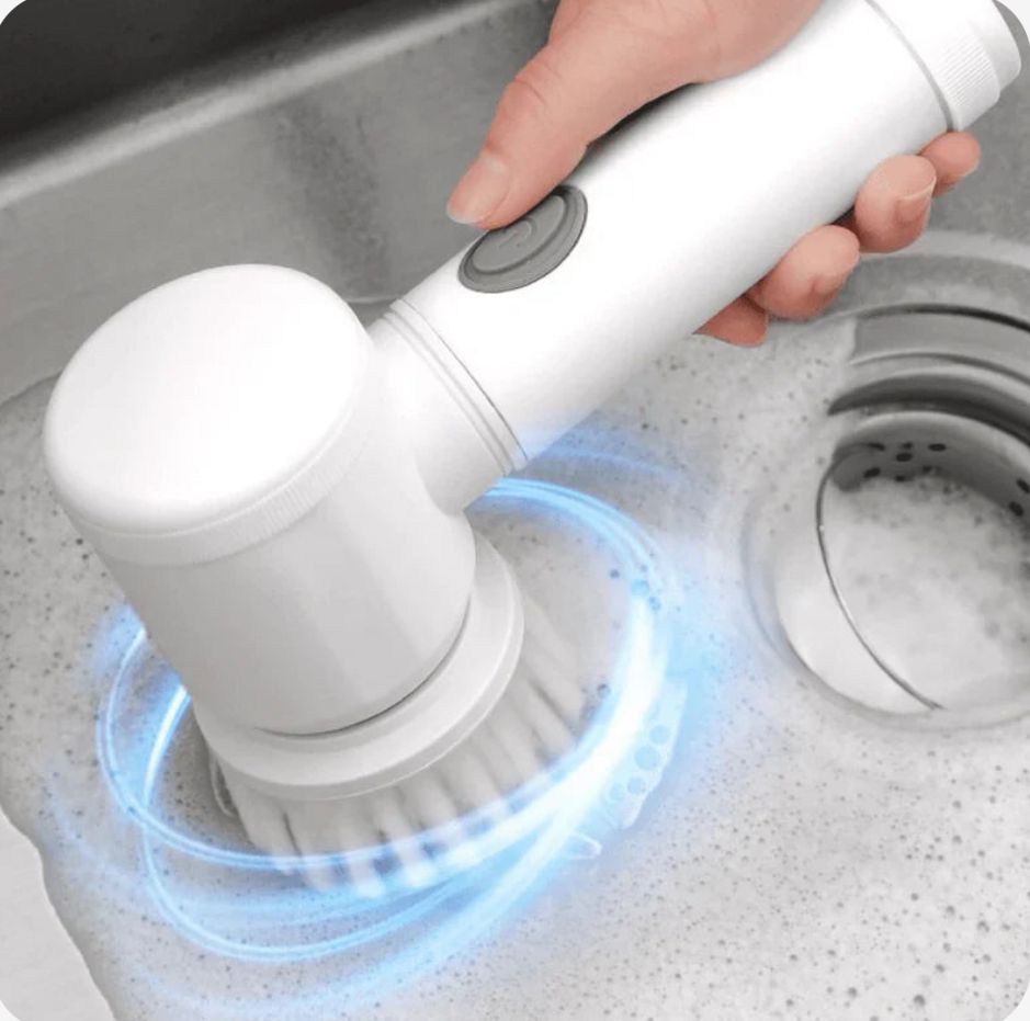 Cepillo 5 en 1 CleanMax + Soporte de pared sin agujeros